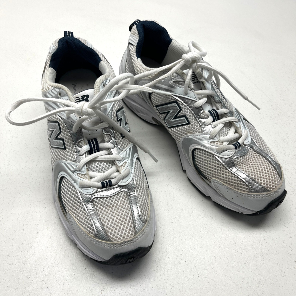 New Balance MR530SG Men's Running Shoes Silver White Navy Mesh US 8